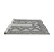 Sideview of Machine Washable Abstract Gray Modern Rug, wshabs2692gry