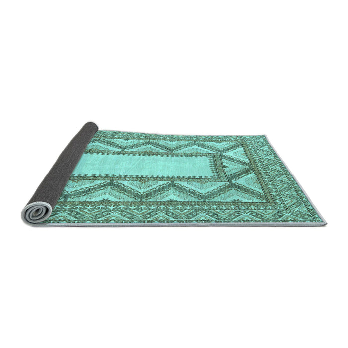 Sideview of Abstract Light Blue Modern Rug, abs2692lblu