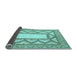 Sideview of Abstract Light Blue Modern Rug, abs2692lblu