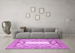 Machine Washable Abstract Purple Modern Area Rugs in a Living Room, wshabs2692pur