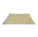 Sideview of Machine Washable Abstract Mustard Yellow Rug, wshabs2693