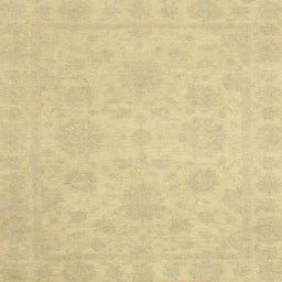 Square Abstract Mustard Yellow Oriental Rug, abs2693