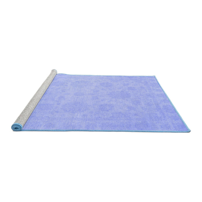 Sideview of Machine Washable Oriental Blue Traditional Rug, wshabs2693blu