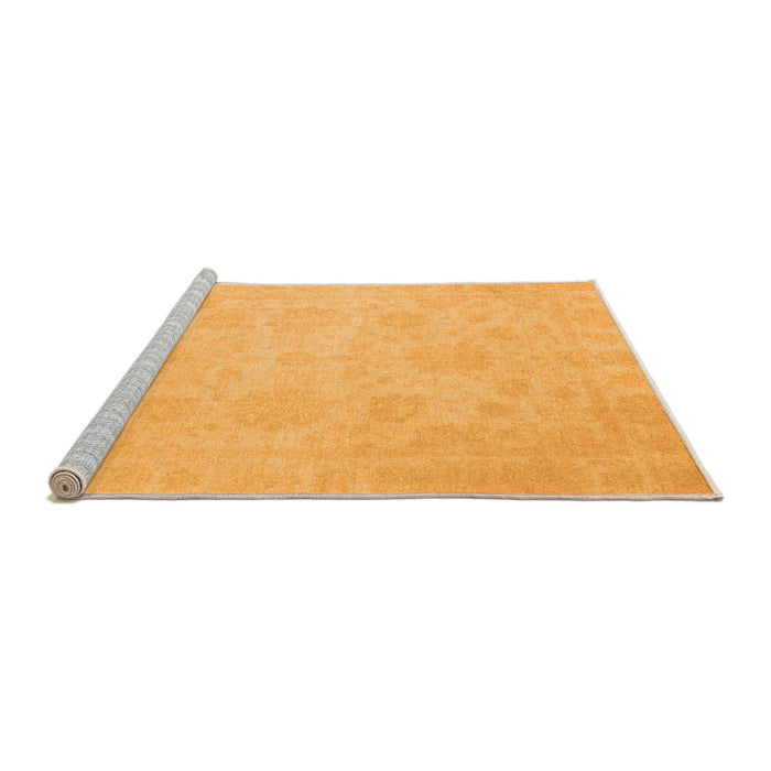 Sideview of Machine Washable Oriental Orange Traditional Area Rugs, wshabs2693org