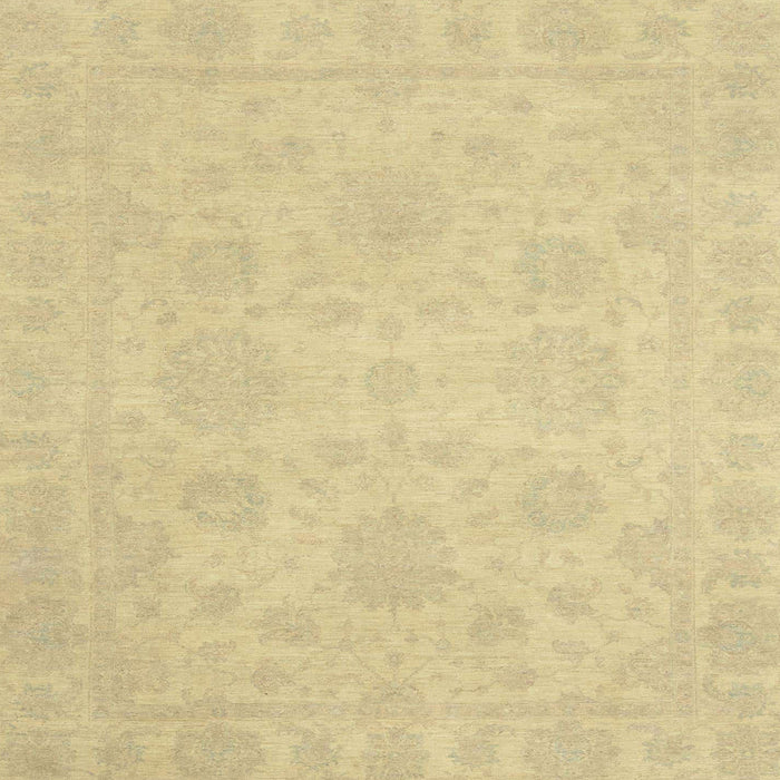 Square Machine Washable Abstract Mustard Yellow Rug, wshabs2693