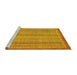 Sideview of Machine Washable Abstract Yellow Modern Rug, wshabs2694yw