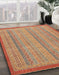 Machine Washable Abstract Red Rug in a Family Room, wshabs2694