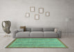 Machine Washable Abstract Turquoise Modern Area Rugs in a Living Room,, wshabs2694turq