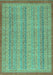 Abstract Turquoise Modern Rug, abs2694turq