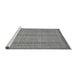 Sideview of Machine Washable Abstract Gray Modern Rug, wshabs2694gry