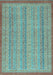 Machine Washable Abstract Light Blue Modern Rug, wshabs2694lblu