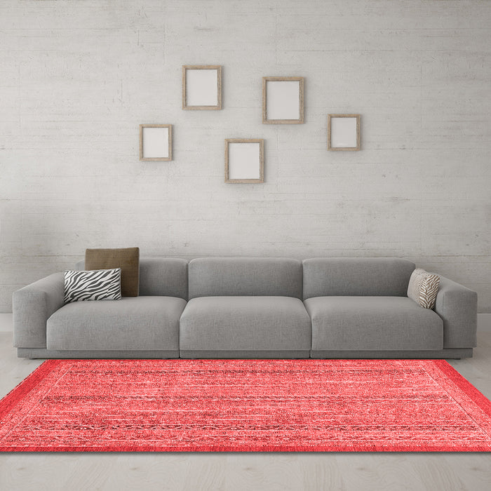 Modern Red Washable Rugs