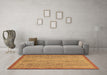 Machine Washable Abstract Brown Modern Rug in a Living Room,, wshabs2694brn