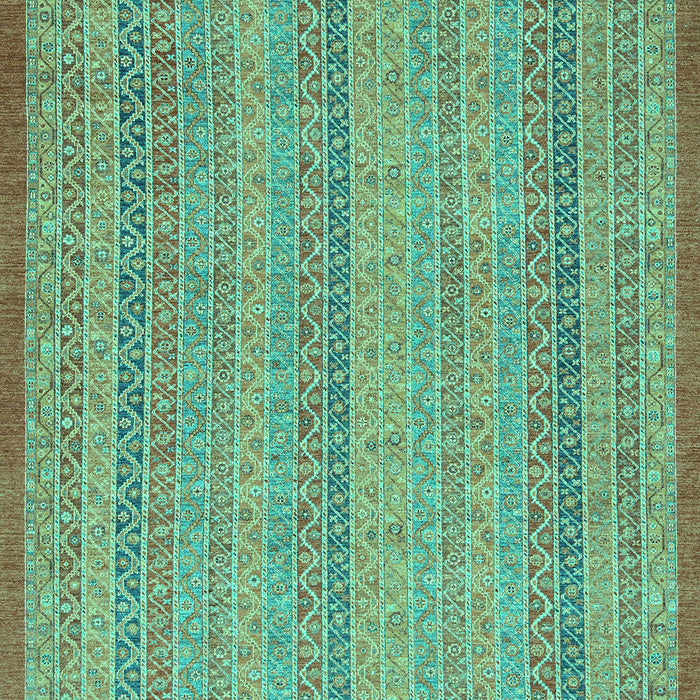 Machine Washable Abstract Turquoise Modern Area Rugs, wshabs2694turq