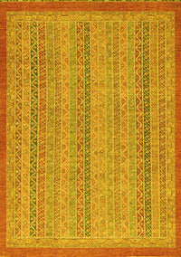 Abstract Yellow Modern Rug, abs2694yw