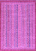 Machine Washable Abstract Purple Modern Area Rugs, wshabs2694pur