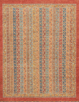 Abstract Red Modern Rug, abs2694
