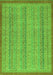 Machine Washable Abstract Green Modern Area Rugs, wshabs2694grn