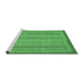 Sideview of Machine Washable Abstract Emerald Green Modern Area Rugs, wshabs2694emgrn