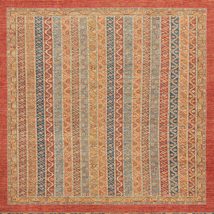 Square Abstract Red Modern Rug, abs2694