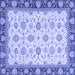 Square Machine Washable Oriental Blue Traditional Rug, wshabs2695blu