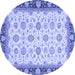 Round Oriental Blue Traditional Rug, abs2695blu