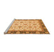 Sideview of Machine Washable Oriental Orange Traditional Area Rugs, wshabs2695org