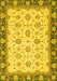 Oriental Yellow Traditional Rug, abs2695yw