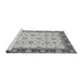 Sideview of Machine Washable Oriental Gray Traditional Rug, wshabs2695gry