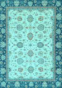 Oriental Light Blue Traditional Rug, abs2695lblu