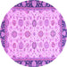 Round Oriental Purple Traditional Rug, abs2695pur