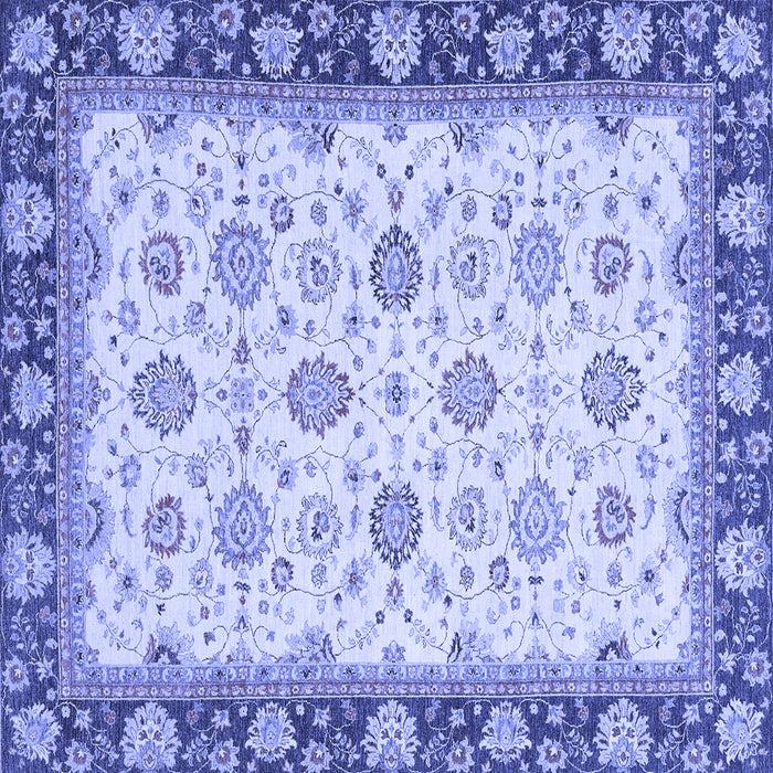 Square Oriental Blue Traditional Rug, abs2695blu