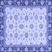 Square Oriental Blue Traditional Rug, abs2695blu