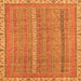 Square Abstract Orange Modern Rug, abs2696org