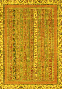 Abstract Yellow Modern Rug, abs2696yw