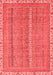 Abstract Red Modern Area Rugs