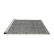 Sideview of Machine Washable Abstract Gray Modern Rug, wshabs2696gry