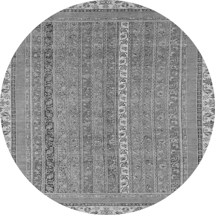 Round Machine Washable Abstract Gray Modern Rug, wshabs2696gry