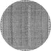 Round Machine Washable Abstract Gray Modern Rug, wshabs2696gry