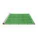 Sideview of Machine Washable Abstract Emerald Green Modern Area Rugs, wshabs2696emgrn