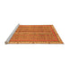 Sideview of Machine Washable Abstract Orange Modern Area Rugs, wshabs2696org