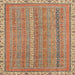 Square Abstract Red Modern Rug, abs2696