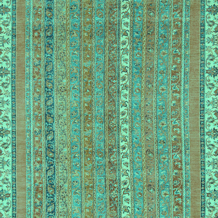 Machine Washable Abstract Turquoise Modern Area Rugs, wshabs2696turq