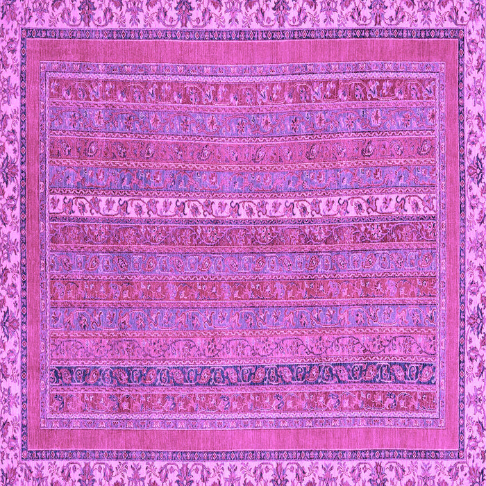 Square Machine Washable Abstract Purple Modern Area Rugs, wshabs2696pur