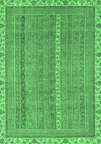 Abstract Emerald Green Modern Rug, abs2696emgrn