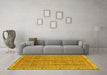 Machine Washable Abstract Yellow Modern Rug in a Living Room, wshabs2696yw