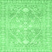 Square Oriental Emerald Green Traditional Rug, abs2697emgrn