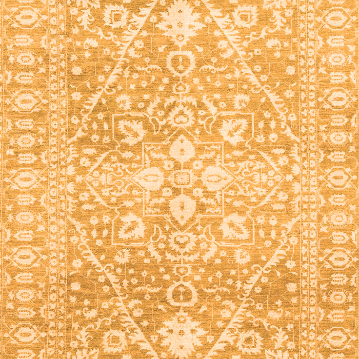 Machine Washable Oriental Orange Traditional Area Rugs, wshabs2697org
