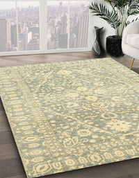 Abstract Olive Green Oriental Rug, abs2697