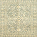 Square Abstract Olive Green Oriental Rug, abs2697